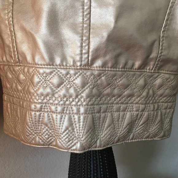 GENUINE KIDS OSHKOSH Gettalic Gold Moto Jacket 2T - Picture 8 of 11